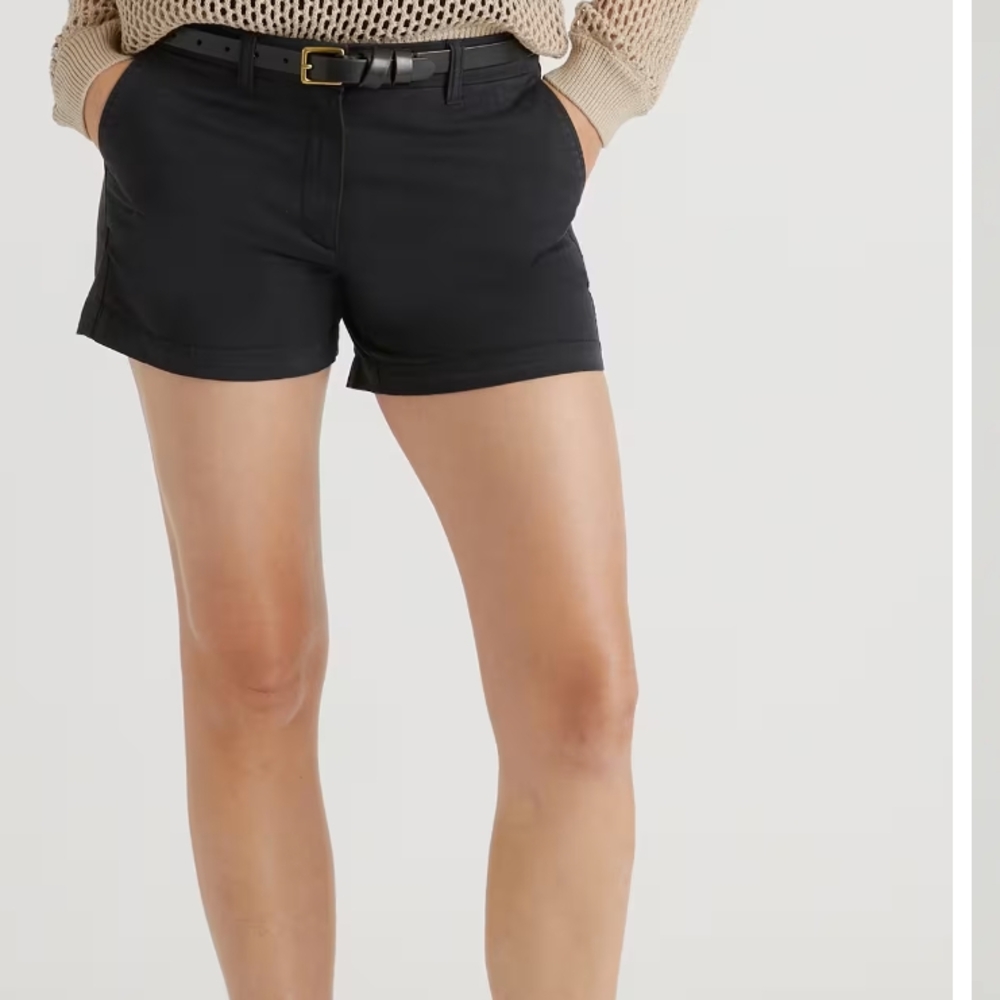 Quince High Waist Black Women's Shorts